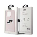 Etui Karl Lagerfeld Silicone Karl&Choupette MagSafe na iPhone 15 Pro - różowe