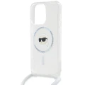 Etui Karl Lagerfeld Crossbody IML Karl Head MagSafe na iPhone 15 Pro - przezroczyste