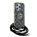 Etui Karl Lagerfeld IML Crossbody Monogram Karl & Choupette Head MagSafe na iPhone 15 Pro - czarne