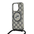 Etui Karl Lagerfeld IML Crossbody Monogram Karl & Choupette Head MagSafe na iPhone 15 Pro - czarne