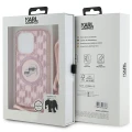 Etui Karl Lagerfeld IML Crossbody Monogram Karl & Choupette Head MagSafe na iPhone 15 Pro - różowe