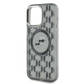 Etui Karl Lagerfeld IML Monogram Karl & Choupette Head MagSafe na iPhone 15 Pro - czarne
