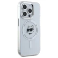 Etui Karl Lagerfeld IML Metal Choupette Head MagSafe na iPhone 15 Pro - białe