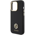 Etui Guess Silicone Logo Strass 4G do iPhone 15 Pro - czarne