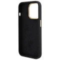 Etui Guess Silicone Logo Strass 4G do iPhone 15 Pro - czarne