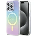 Etui Guess IML Iridescent MagSafe na iPhone 15 Pro 6.1" - fioletowe