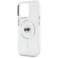 Etui Karl Lagerfeld IML Metal Karl Head MagSafe do iPhone 15 Pro biały