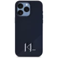 Etui Karl Lagerfeld Silicone Shadow Metal Initial MagSafe do iPhone 15 Pro czarny