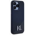 Etui Karl Lagerfeld Silicone Shadow Metal Initial MagSafe do iPhone 15 Pro czarny