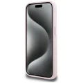 Etui Karl Lagerfeld Silicone Shadow Metal Initial MagSafe do iPhone 15 Pro różowy