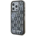 Etui Karl Lagerfeld Liquide Glitter Monogram Gradient na iPhone 15 Pro - czarne