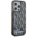 Etui Karl Lagerfeld Liquide Glitter Monogram Gradient na iPhone 15 Pro - czarne