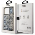 Etui Karl Lagerfeld Liquide Glitter Monogram Gradient na iPhone 15 Pro - czarne