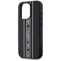 Etui Karl Lagerfeld Saffiano Athleisure Stripes Cord na iPhone 15 Pro - różowe