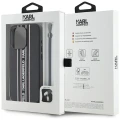 Etui Karl Lagerfeld Saffiano Athleisure Stripes Cord na iPhone 15 Pro - różowe