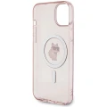 Etui Karl Lagerfeld IML Choupette MagSafe na iPhone 15 Plus - różowe
