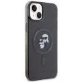Etui Karl Lagerfeld Karl&Choupette Glitter MagSafe na iPhone 15 Plus - czarne