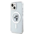 Etui Karl Lagerfeld Karl&Choupette Glitter MagSafe na iPhone 15 Plus - przezroczyste