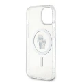 Etui Karl Lagerfeld Karl&Choupette Glitter MagSafe na iPhone 15 Plus - przezroczyste