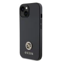 Etui Guess Strass Metal Logo do iPhone 15 Plus - czarne