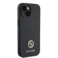 Etui Guess Strass Metal Logo do iPhone 15 Plus - czarne