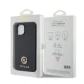 Etui Guess Strass Metal Logo do iPhone 15 Plus - czarne