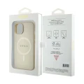 Etui Guess Saffiano MagSafe do iPhone 15 Plus - złote