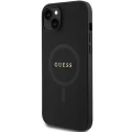 Etui Guess Saffiano MagSafe do iPhone 15 Plus - czarne