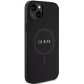 Etui Guess Saffiano MagSafe do iPhone 15 Plus - czarne