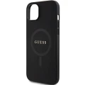 Etui Guess Saffiano MagSafe do iPhone 15 Plus - czarne