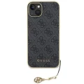 Etui Guess 4G Charms Collection do iPhone 15 Plus - szare