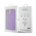 Etui Guess Saffiano MagSafe do iPhone 15 Plus - fioletowe