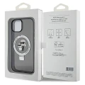 Etui Karl Lagerfeld Ring Stand Karl&Choupettte MagSafe do iPhone 15 Plus - czarne
