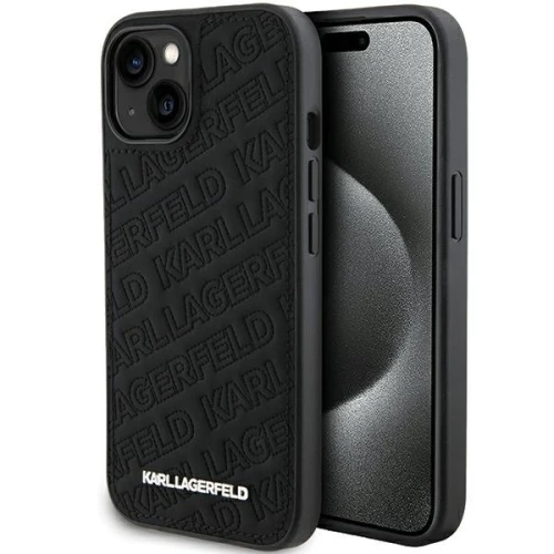 Etui Karl Lagerfeld Quilted K Pattern na iPhone 15 Plus / 14 Plus - czarne