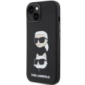 Etui Karl Lagerfeld Silicone Karl&Choupette Head na iPhone 15 Plus / 14 Plus - czarne