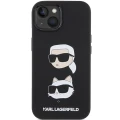 Etui Karl Lagerfeld Silicone Karl&Choupette Head na iPhone 15 Plus / 14 Plus - czarne