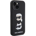 Etui Karl Lagerfeld Silicone Karl&Choupette Head na iPhone 15 Plus / 14 Plus - czarne