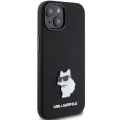 Etui Karl Lagerfeld Silicone Choupette Metal Pin na iPhone 15 Plus / 14 Plus - czarne