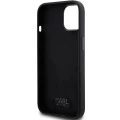 Etui Karl Lagerfeld Silicone Choupette Metal Pin na iPhone 15 Plus / 14 Plus - czarne