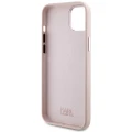 Etui Karl Lagerfeld Silicone Choupette Metal Pin na iPhone 15 Plus / 14 Plus - różowe