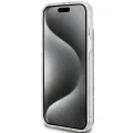 Etui Guess IML 4G Gold Stripe na iPhone 15 Plus / 14 Plus - brązowe