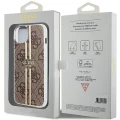 Etui Guess IML 4G Gold Stripe na iPhone 15 Plus / 14 Plus - brązowe