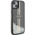 Etui Guess Liquid Glitter Gold Stripes na iPhone 15 Plus / 14 Plus - czarne