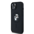 Etui Karl Lagerfeld Silicone Karl&Choupette MagSafe na iPhone 15 Plus / 14 Plus - czarne