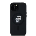 Etui Karl Lagerfeld Silicone Karl&Choupette MagSafe na iPhone 15 Plus / 14 Plus - czarne