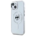 Etui Karl Lagerfeld IML Metal Choupette Head MagSafe na iPhone 15 Plus - białe