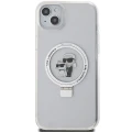 Etui Karl Lagerfeld Ring Stand Karl&Choupettte MagSafe na iPhone 15 Plus / 14 Plus 6.7" - białe