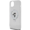 Etui Karl Lagerfeld Ring Stand Karl&Choupettte MagSafe na iPhone 15 Plus / 14 Plus 6.7" - białe