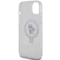 Etui Karl Lagerfeld Ring Stand Karl&Choupettte MagSafe na iPhone 15 Plus / 14 Plus 6.7" - białe