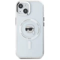 Etui Karl Lagerfeld IML Metal Karl Head MagSafe do iPhone 15 Plus biały